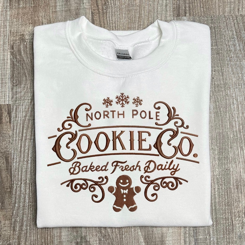 Cookie company embroidered Christmas sweatshirt Crewneck